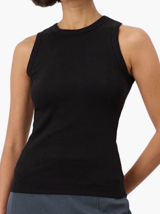 Pact Organic Tops - Pact Ribbed High-Neck Tank Top XS